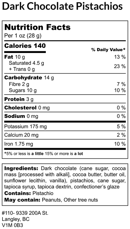 Dark Chocolate Pistachios