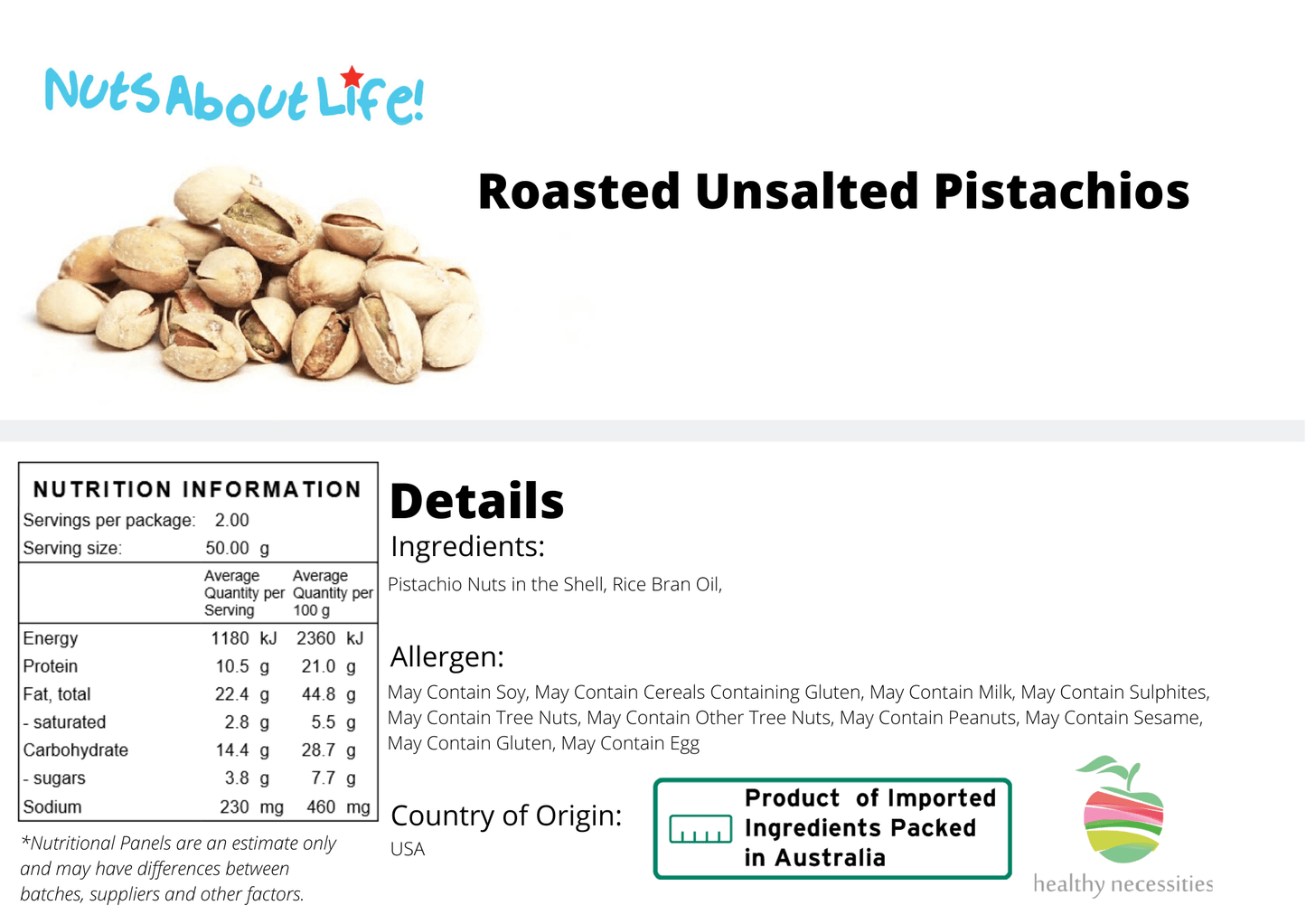 Roasted Pistachios (In Shell)